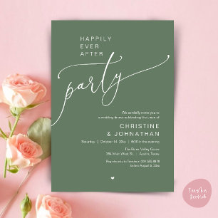 Convite "Festa Felizes para Sempre" Jantar de Casamento Mo
