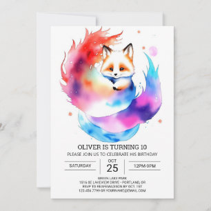 Convite Festa Fennec Fox para Crianças Aniversário