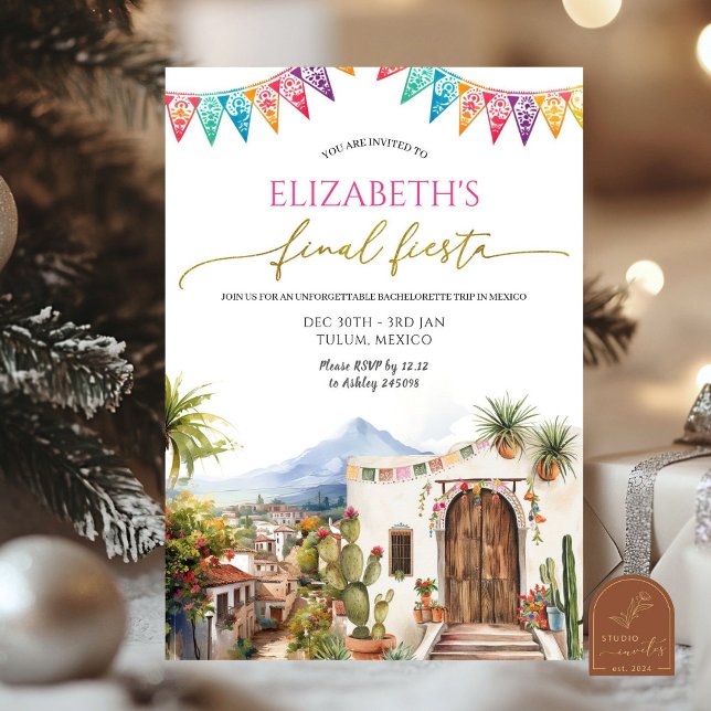 Convite Festa Final Bachelorette Trip (Criador carregado)