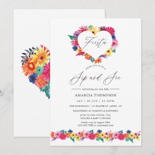 Convite Festa Floral de Aquarela para Beber e Ver