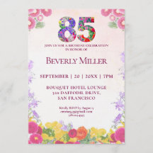 Festa Floral Elegante de 85º Aniversário