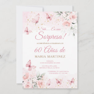 Convite Festa Floral Espanhola Surpresa 60 Anos Aniversári