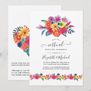 Convite Festa Floral Online Casamento Virtual