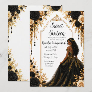 Convite Festa Floral Sweet Sixteen Ouro Preto