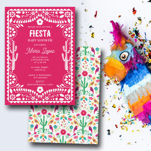 Convite Festa Floral Tradicional Mexicana Rosa Churrinho d