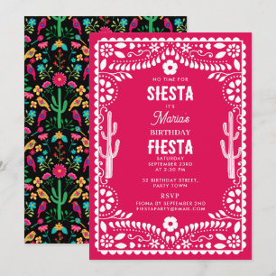 Convite Festa Floral Tradicional Mexicana Rosa de Aniversá