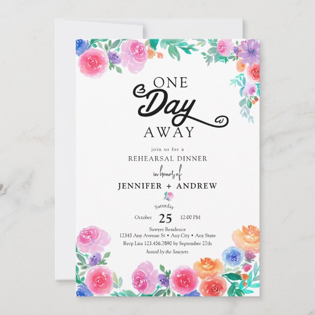 Convite Festa | Flores Mexicanas | Jantar de Ensaio (Frente)