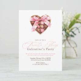Convite Festa Galentine das Coisas Favoritas