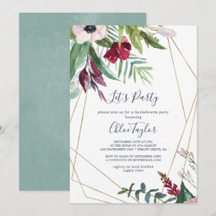 Convite Festa Geométrica Brisa Tropical