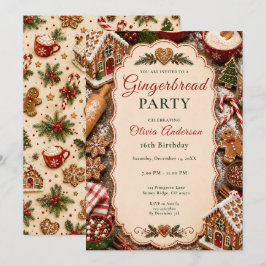 Convite Festa Gingerbread Dezesseis