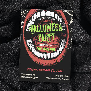 Convite Festa grunge de halloween