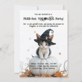 Convite 🐈 ‍ ⬛ Festa 🎃 Halloween PURR-EFE