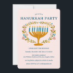 Convite FESTA HANUKKAH, Menorah, coroa floral, CADEIA<br><div class="desc">A mão desenhou florais por mim para você. Adicione seu próprio texto à frente da placa ou altere as cores de fundo. Tudo é personalizável. Também disponível como um download digital ou como um convite para cartão-postal. Para mais designs e cores, verifique meu compro! Ou me avise se quiser algo...</div>