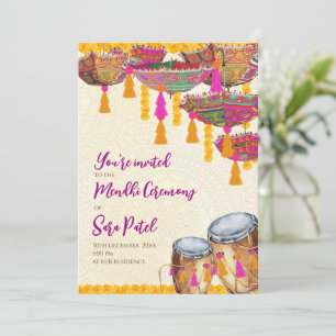 Convite Festa Henna convida Mehndi Convida, partido Mehndi