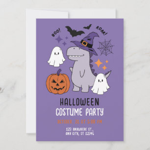 Convite Festa Ilustrativa de Halloween Roxo