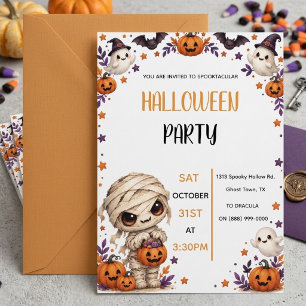Convite Festa infantil de Halloween assustadoramente diver