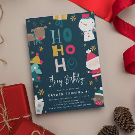 Convite Festa Infantil 'Ho Ho Ho É Meu Aniversário!'