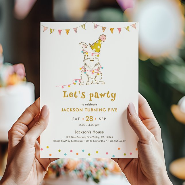 Convite Festa Infantil Tema Cachorro - Vamos Fazer uma Fes (Criador carregado)