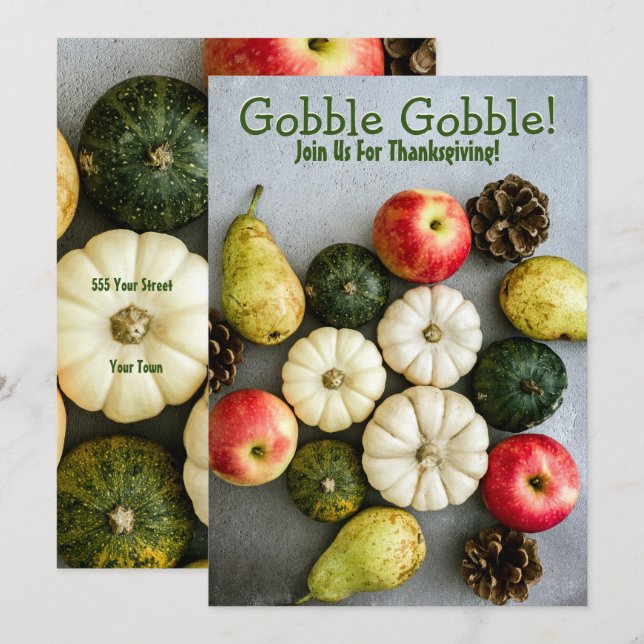 Convite Festa Jante de Ação de Graças (Frente/Verso)