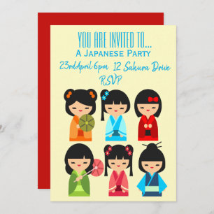 Convite Festa japonesa de temas bonitos