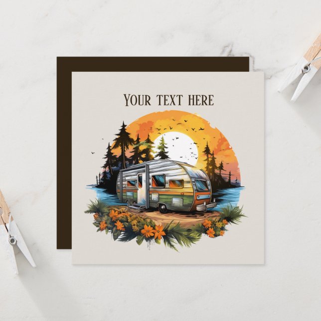 Convite festa legal de amantes de acampamento (Frente/Verso In Situ)