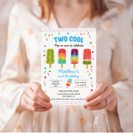 Convite Festa Legal de segundo aniversário de picolé no ve