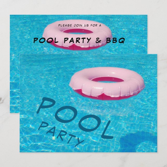 Convite Festa Legal na Piscina (Frente/Verso)