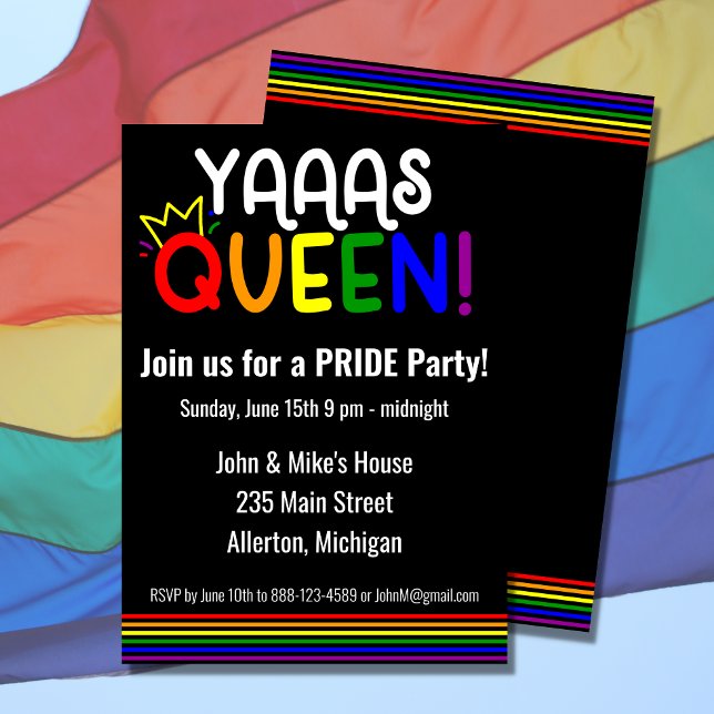 Convite Festa LGBTQ PRIDE Month (The perfect invitation for your PRIDE celebration.)