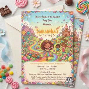 Convite Festa Mais Doce de Todos os Tempos Menina Candylan