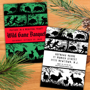 Convite Festa Medieval ao Estilo Alemão Jantar de Caça Sel