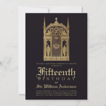 Festa Medieval Tema Cavaleiro Gótico Preto Dourado