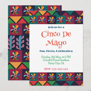 Convite Festa Mexicana Cinco De Mayo