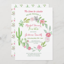 Convite Festa Mexicana do Partido do Chá de panela Cactus