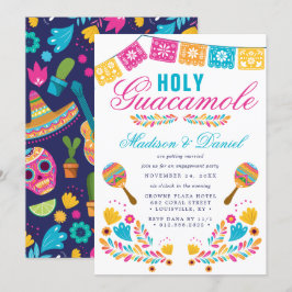 Convite Festa Mexicana Floral Maraca Festa de Noivado