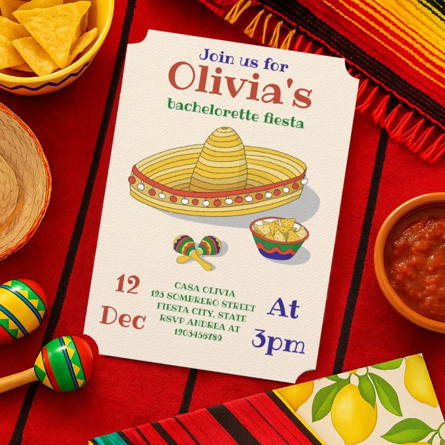 Convite Festa Mexicana Personalizada de Despedida de Solte (Criador carregado)