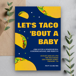 Convite Festa Mexicana Tema Taco Revelação de Gênero