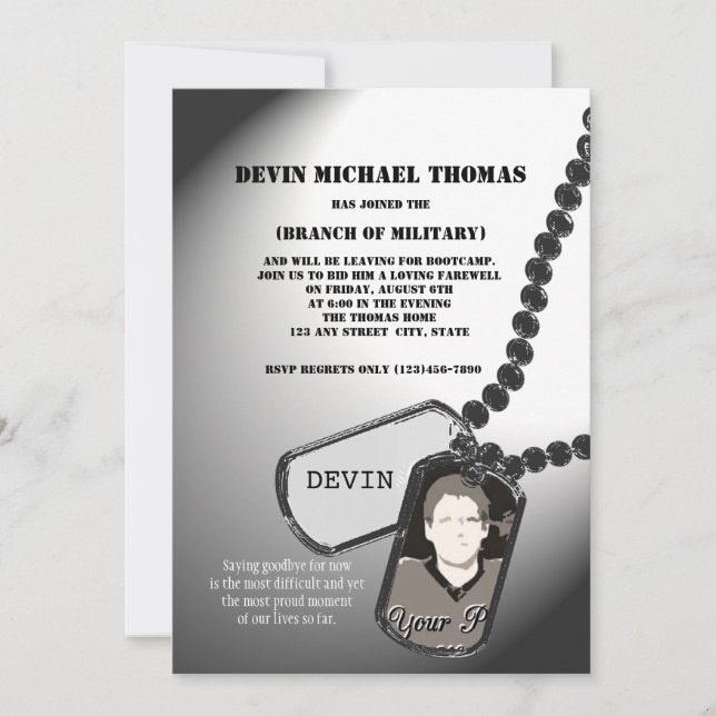 Convite Festa Militar indo embora (Frente)