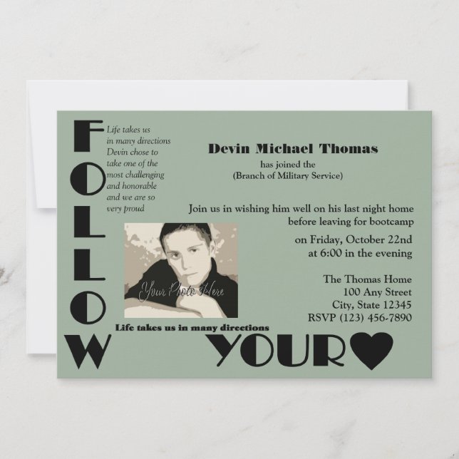 Convite Festa Militar indo embora (Frente)