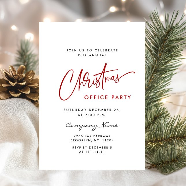 Convite Festa Mínima Elegante de Natal (Criador carregado)