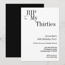 Festa Minimalista de 40 Anos RIP 30s