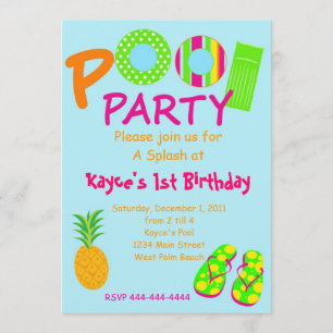 Convite Festa na Piscina