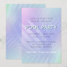 Festa na Piscina com Folhas Tropicais Holográficas