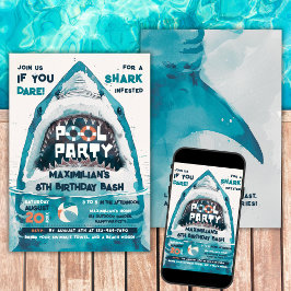Convite Festa na Piscina de Verão Tubarõesca