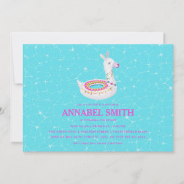 Convite Festa na piscina do aniversário do flutuador do