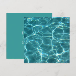 Convite Festa na Piscina em Branco