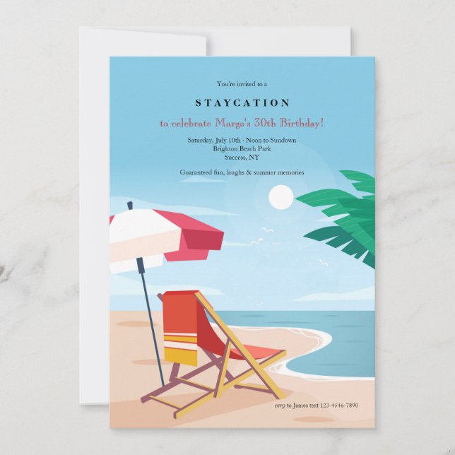 Convite Festa na Praia (Frente)