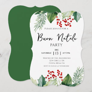 Convite Festa Nacional de Buon no Natal italiano