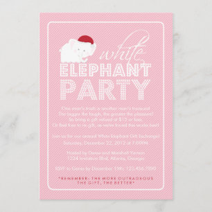 Convite Festa natalícia da troca do presente do elefante