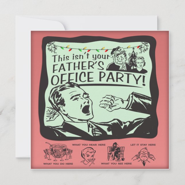 Convite Festa natalícia engraçada do escritório! (Frente)