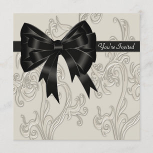 Convite Festa Negra Elegante